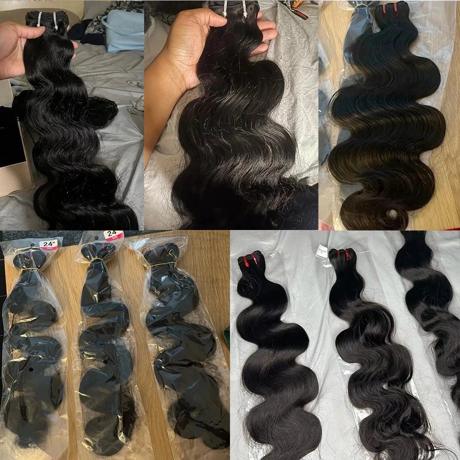 Single Drawn Vietnamese Raw Human Hair Body Wave Bundles 100% Human Hair