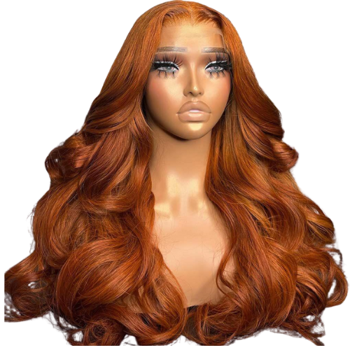 Ginger Body Wave Lace Wig – 200% Density, HD Transparent Lace